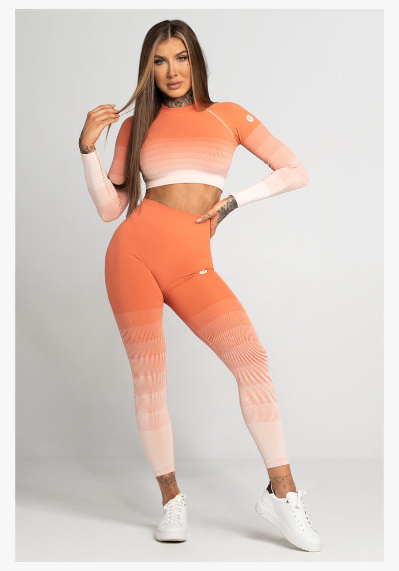 Legíny Gym Glamour Bezšvíkové Coral Ombre