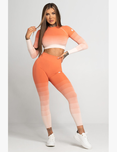 Gym Glamour Seamless Leggings Coral Ombre