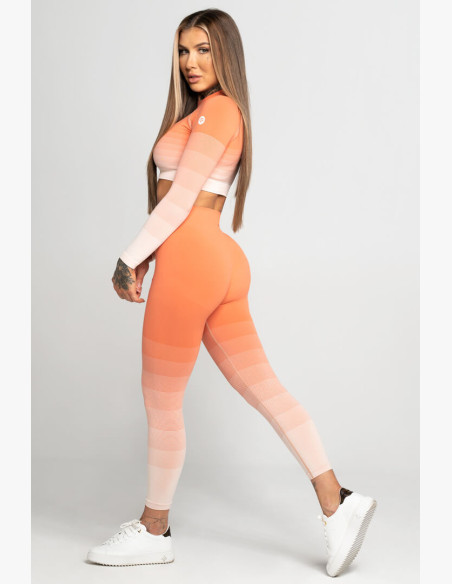 Gym Glamour Seamless Leggings Coral Ombre