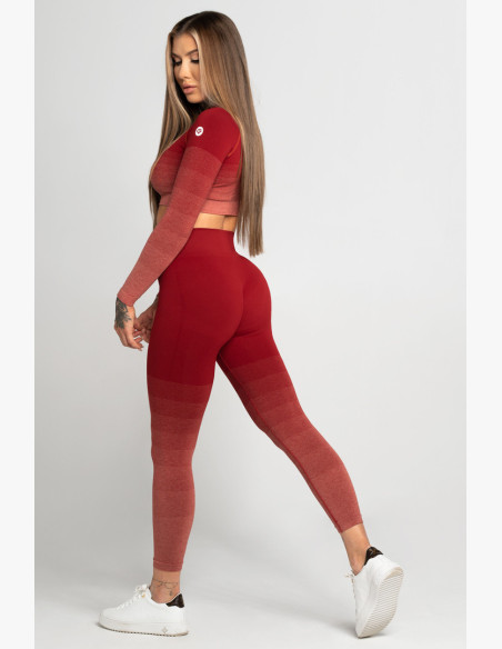 Gym Glamour Seamless Leggings Bordo Ombre