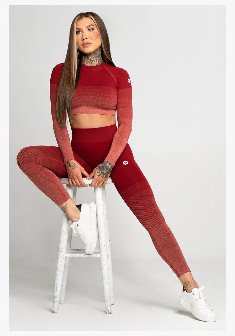 Gym Glamour Seamless Leggings Bordo...
