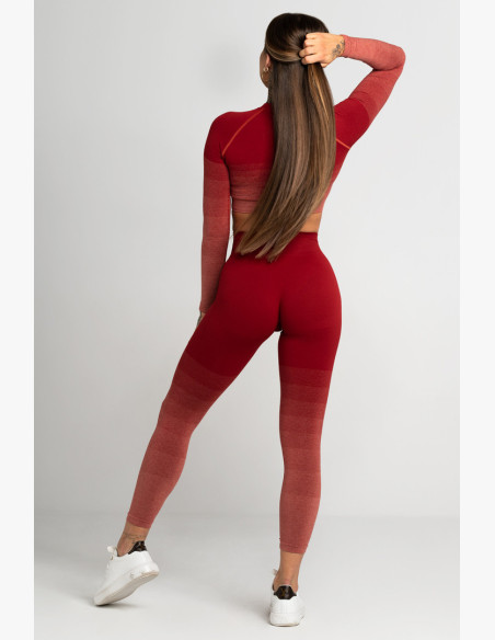Gym Glamour Seamless Leggings Bordo Ombre