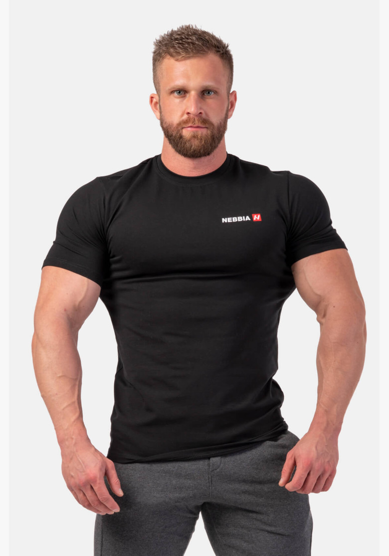 NEBBIA Minimalist Logo NEBBIA T-shirt black