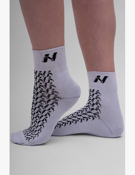NEBBIA "HI-TECH" N-pattern crew socks grey
