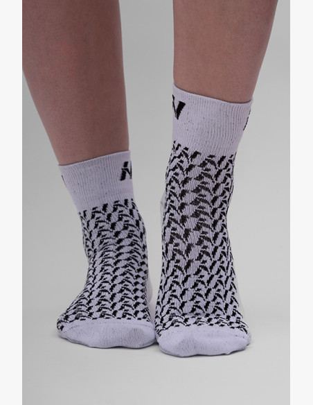 NEBBIA "HI-TECH" N-pattern crew socks grey