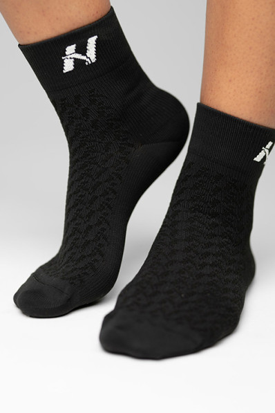 NEBBIA "HI-TECH" N-pattern crew socks black