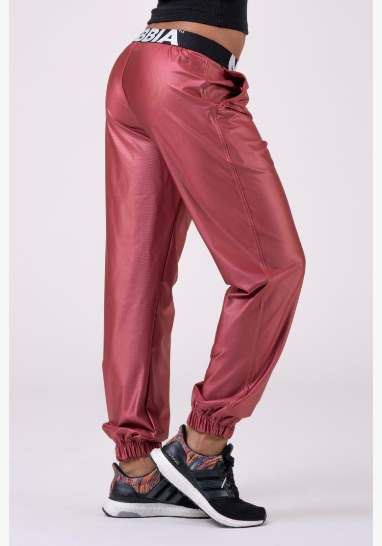 NEBBIA Sports Drop Crotch Pants peach