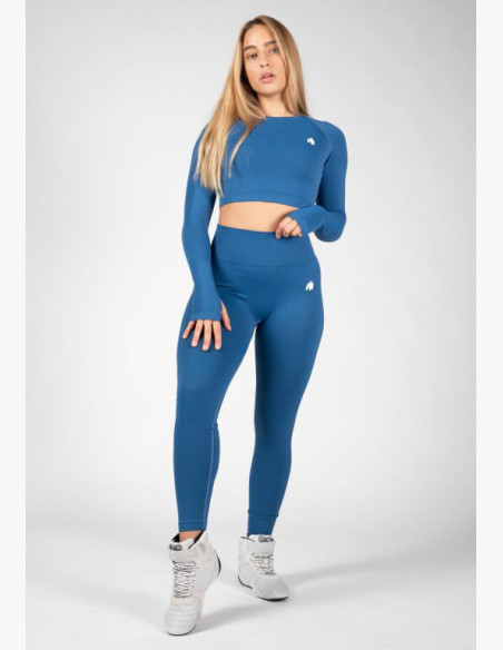 Gorilla Wear Hilton Seamless Blue Leggings
