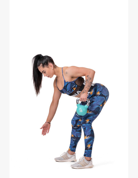 NEBBIA Mid-waist Ocean Power Leggings Blue