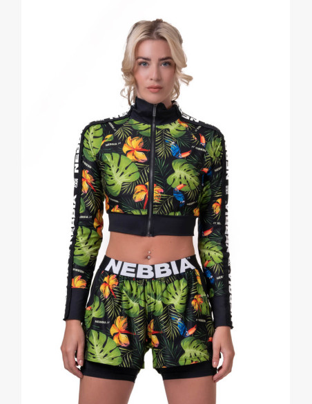 NEBBIA High-energy Crop jacket green