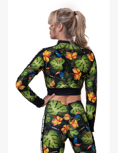 NEBBIA High-energy Crop jacket green