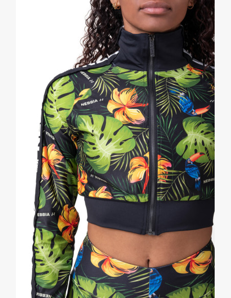 NEBBIA High-energy Crop jacket green