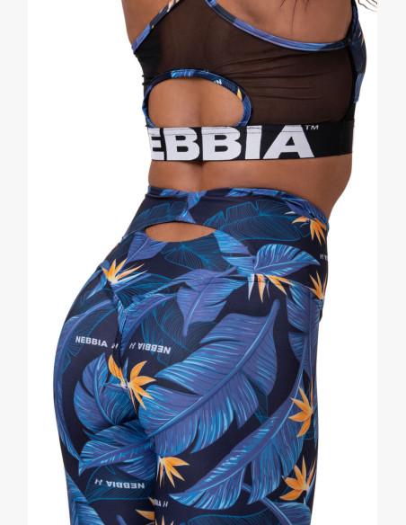 NEBBIA High-waist Ocean Power Leggings Blue