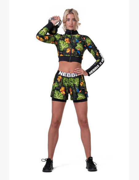 NEBBIA High-energy Double Layer shorts green