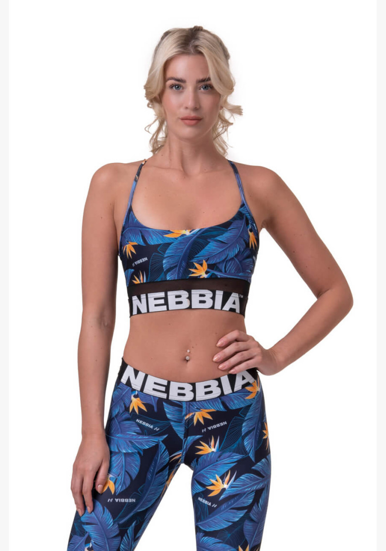 NEBBIA Earth Powered sports bra blue