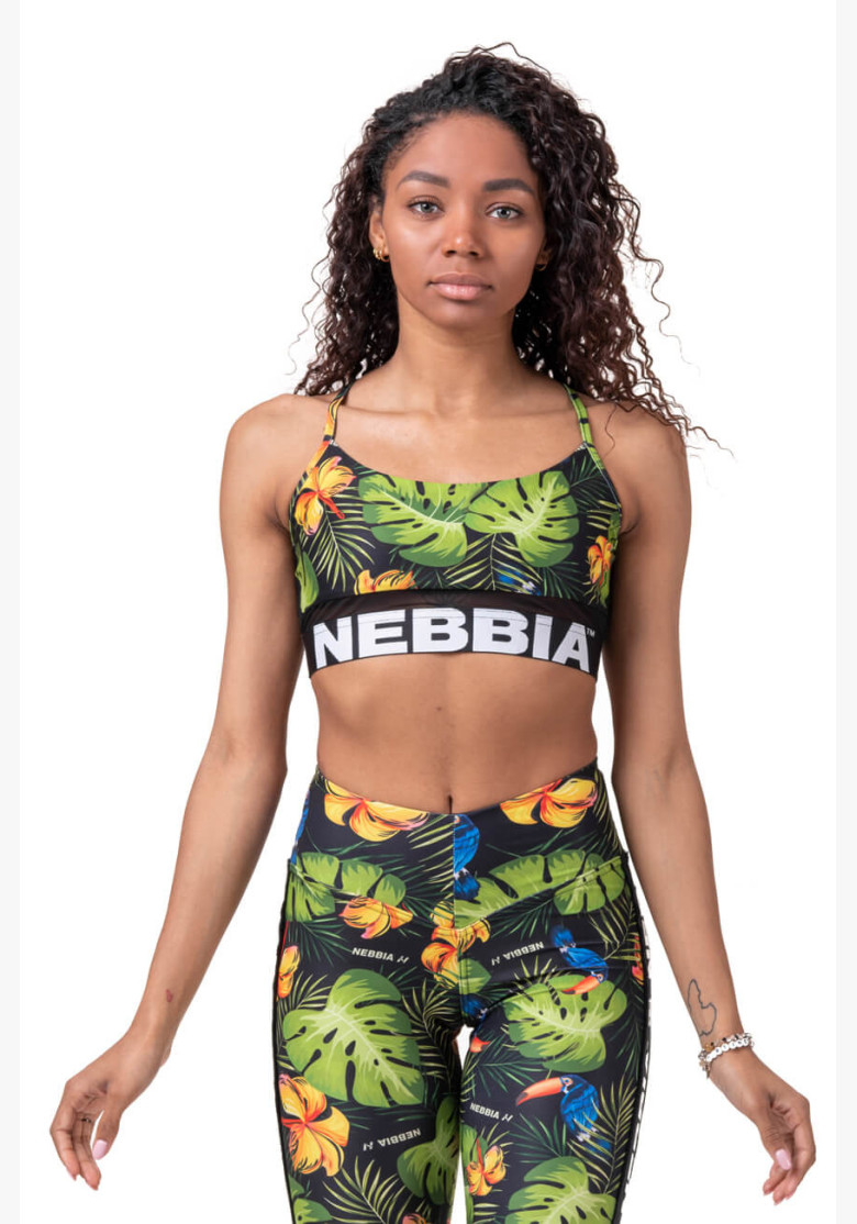 NEBBIA Earth Powered sports bra green