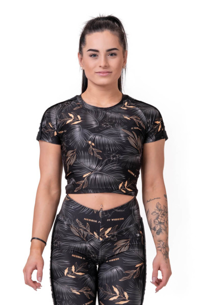 NEBBIA Crop Top Active Black Black