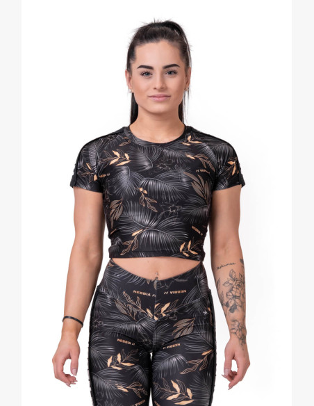 NEBBIA Crop Top Active Black Black