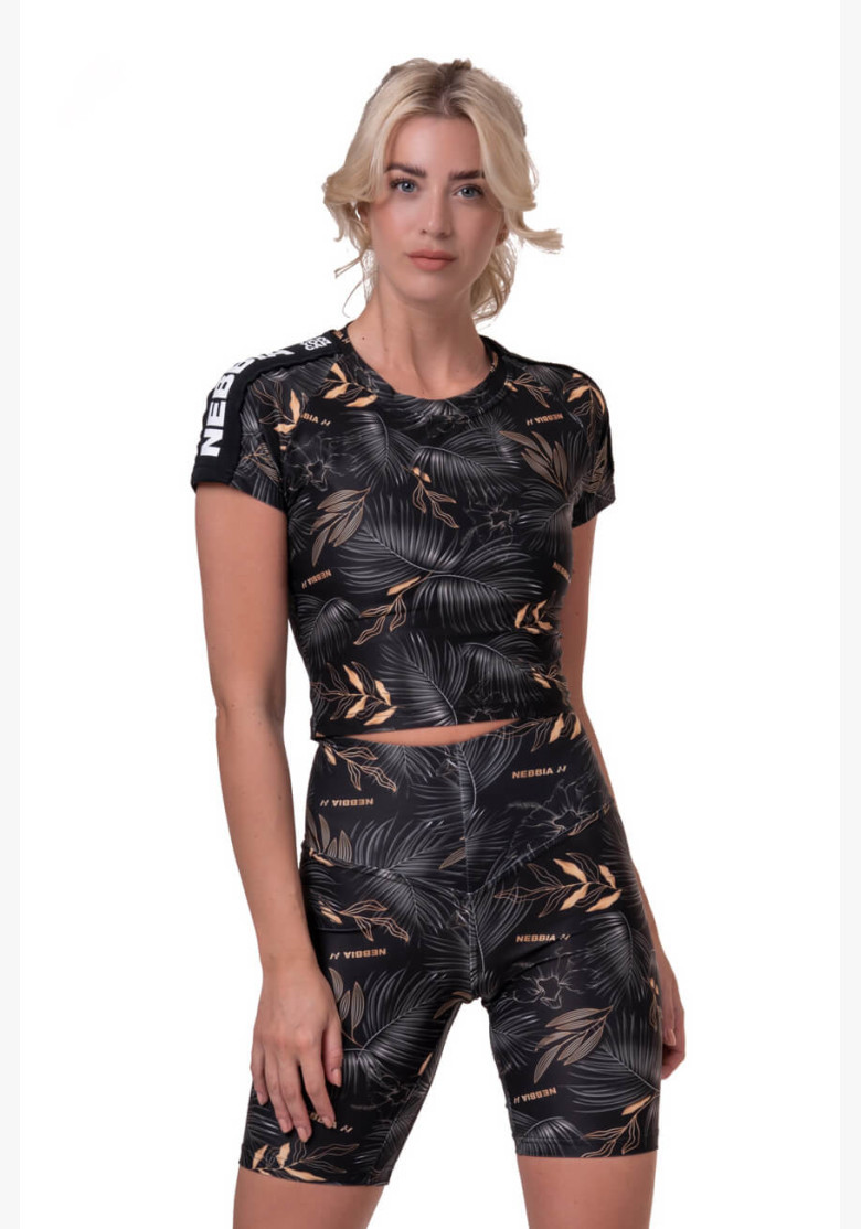 NEBBIA Crop Top Active Black Black NEBBIA Crop Top Active Black Black