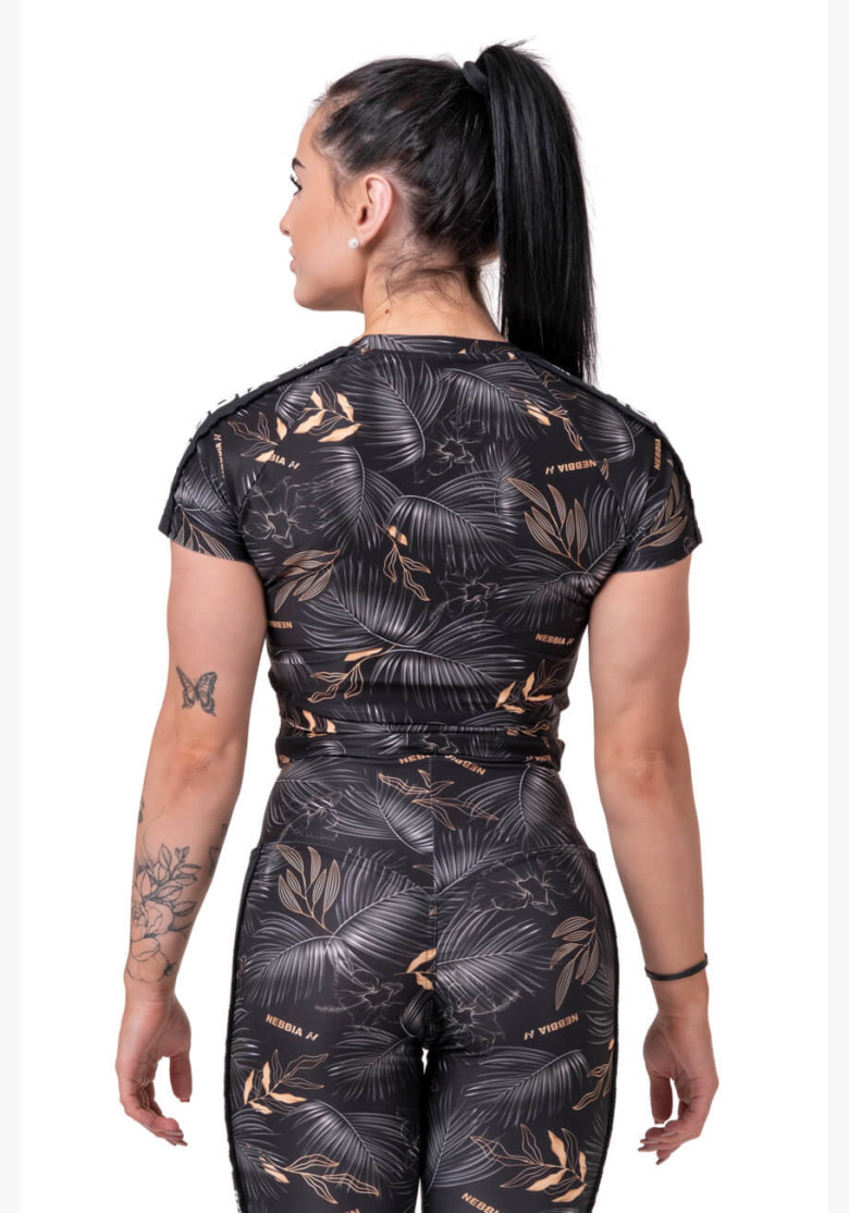 NEBBIA Crop Top Active Black Black NEBBIA Crop Top Active Black Black