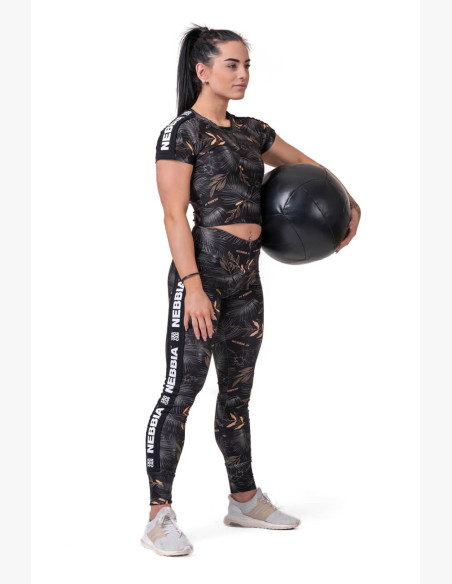 NEBBIA Crop Top Active Black Black