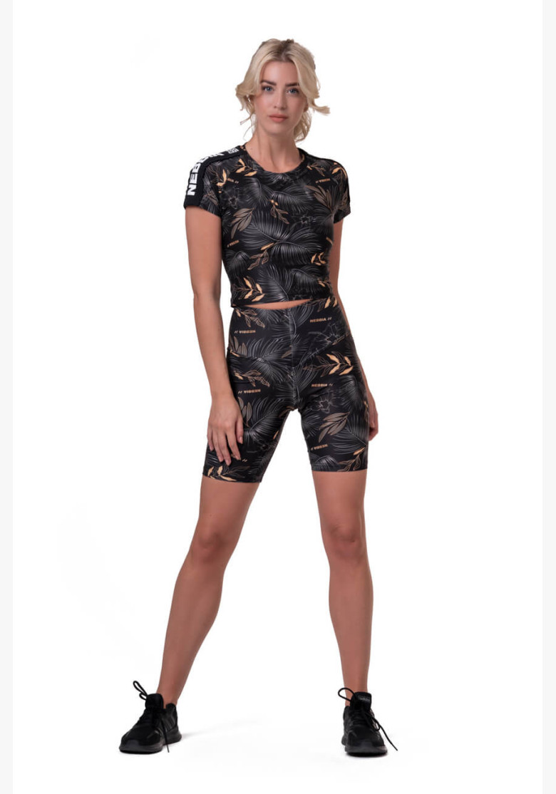 NEBBIA Crop Top Active Black Black NEBBIA Crop Top Active Black Black