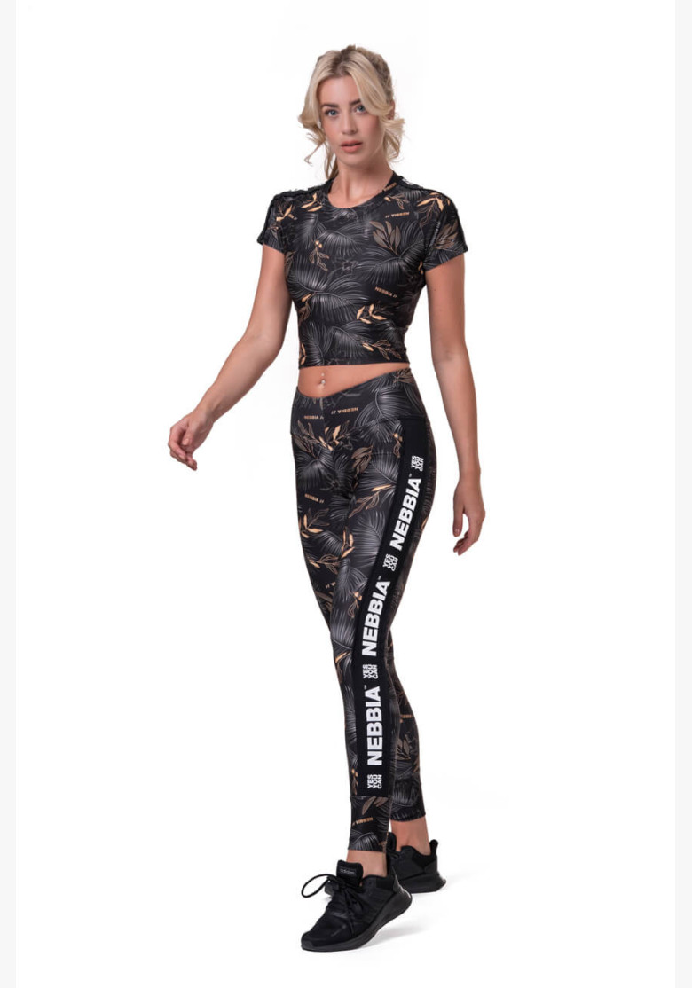 NEBBIA Crop Top Active Black Black NEBBIA Crop Top Active Black Black