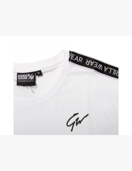 CHESTER T-SHIRT - WHITE/BLACK - Gorilla Wear