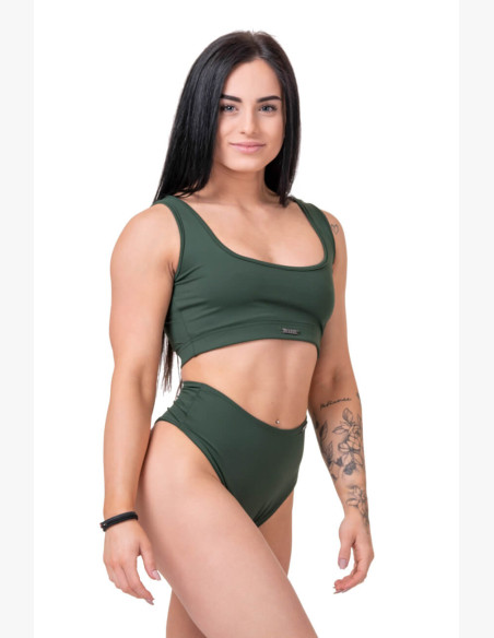 NEBBIA Miami Sporty Bikini Bralette (top) green