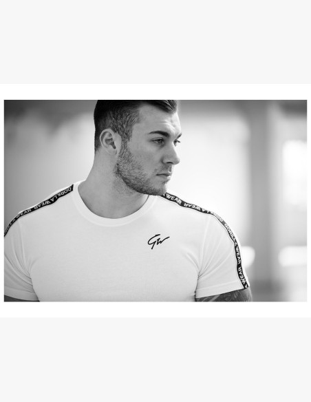 CHESTER T-SHIRT - WHITE/BLACK - Gorilla Wear