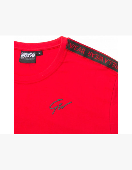 CHESTER T-SHIRT - RED/BLACK - Gorilla Wear