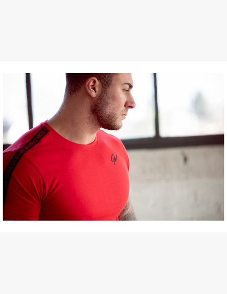 CHESTER T-SHIRT - RED/BLACK - Gorilla Wear