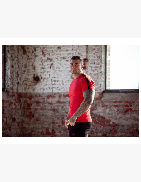 CHESTER T-SHIRT - RED/BLACK - Gorilla Wear