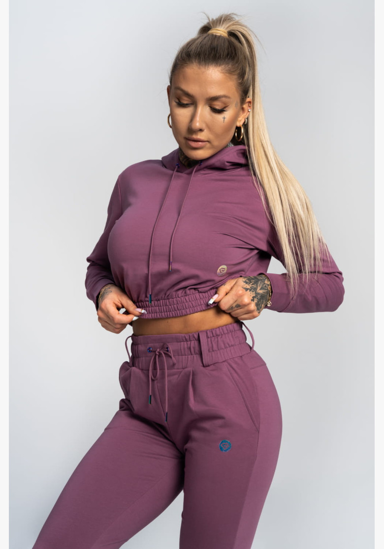 Mikina Gym Glamour s kapucňou Grape Nectar