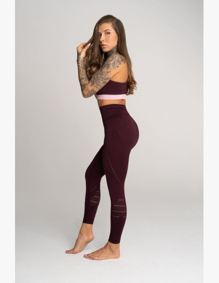 Sports leggings Gym Glamour Deynn Vino rosso