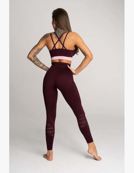 Sports leggings Gym Glamour Deynn Vino rosso