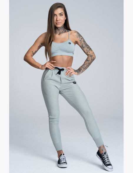 Gym Glamour Boyfriend Grey Sweatpants