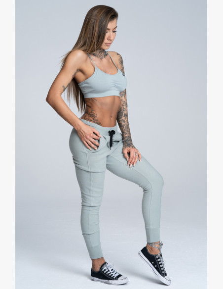 Gym Glamour Boyfriend Grey Sweatpants