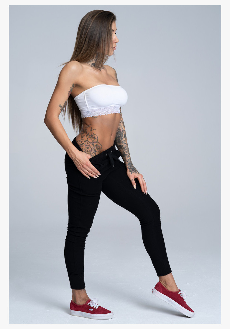 Tepláky Gym Glamour Boyfriend Black