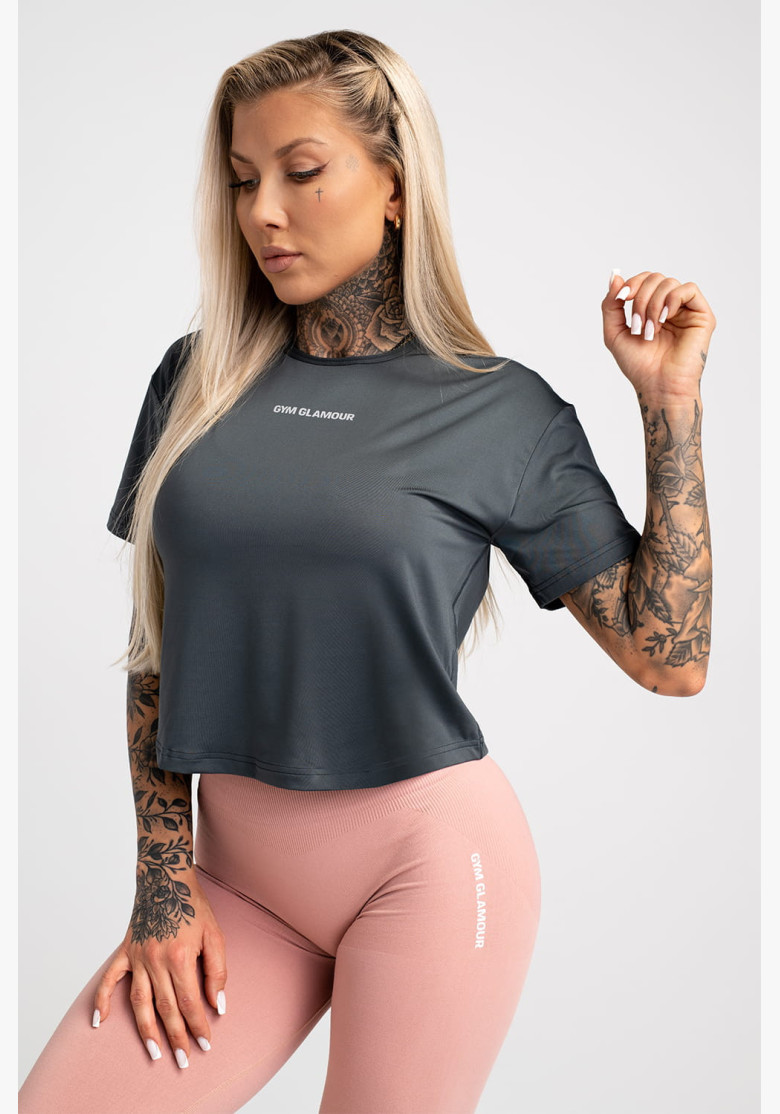T-shirt Gym Glamour Sport Grey