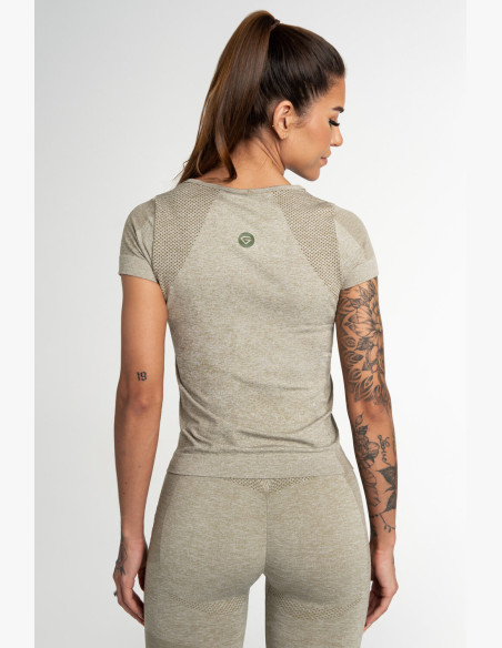 T-shirt Gym Glamour Fusion Khaki