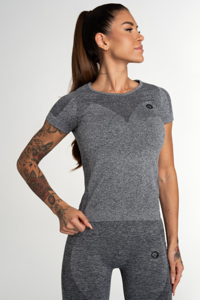 T-shirt Gym Glamour Fusion Dark Grey