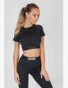 This crop top is the right choice, after all, you can't go wrong with black.