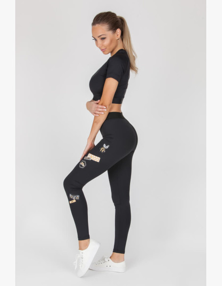 Crop-Top GoldBee Short Sleeve BeClassic Black