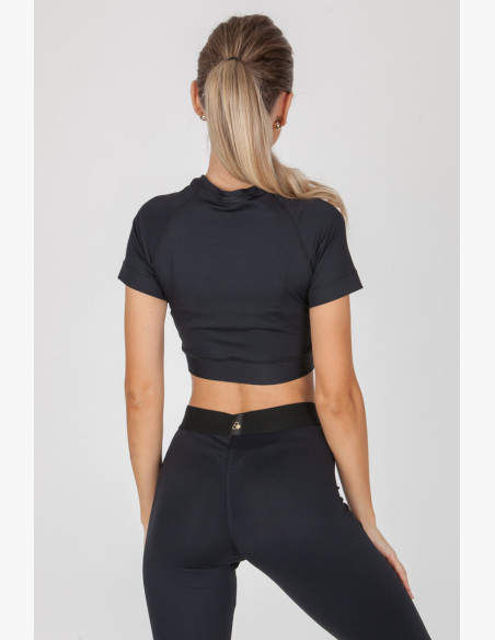 Crop-Top GoldBee Short Sleeve BeClassic Black