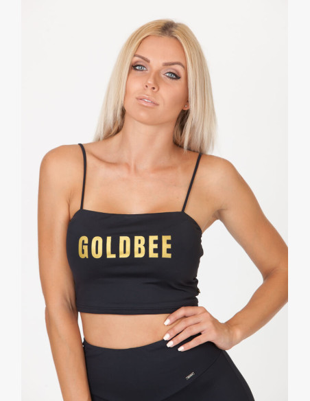 CropTop GoldBee Washington Logo Black