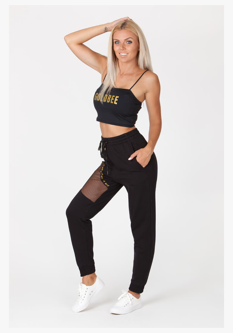 CropTop GoldBee Washington Logo Black CropTop GoldBee Washington Logo Black