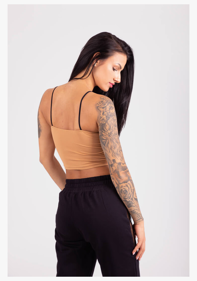 CropTop GoldBee Washington Logo Latte