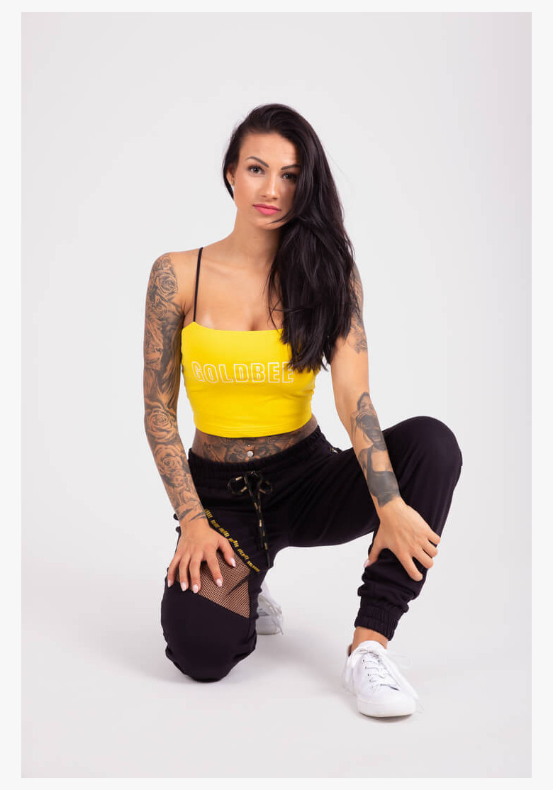 CropTop GoldBee Washington Logo Yellow CropTop GoldBee Washington Logo Yellow