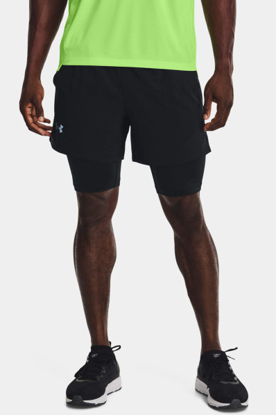 Kraťasy Under Armour UA LAUNCH 5'' 2-IN-1 SHORT Black